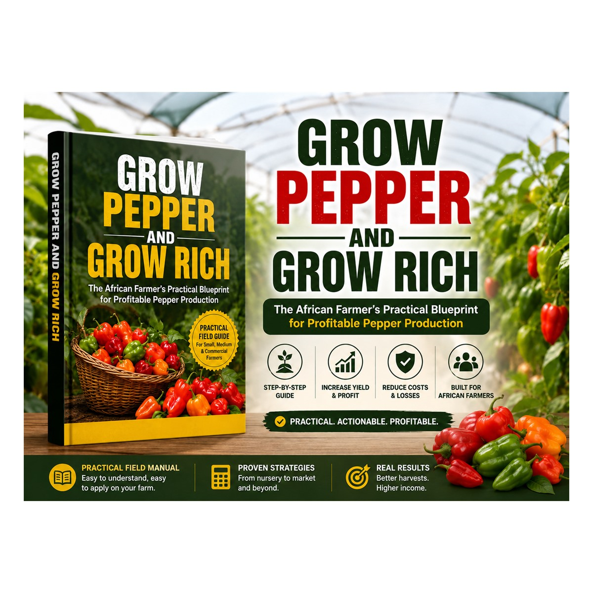 Grow Pepper and Grow Rich main field guide mockup